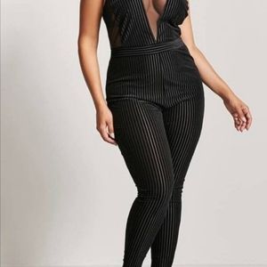 Sheer Velvet Jumpsuit